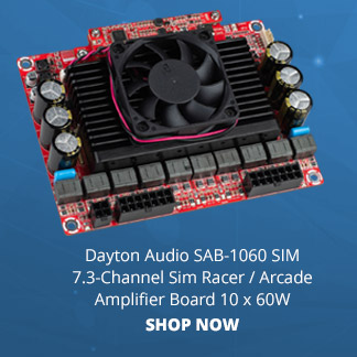 Dayton Audio SAB-1060 SIM 7.3-Channel Sim Racer / Arcade Amplifier Board 10 x 60W. SHOP NOW