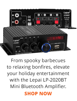 From spooky barbecues to relaxing bonfires, elevate your holiday entertainment with the Lepai LP-2020BT Mini Bluetooth Amplifier. SHOP NOW