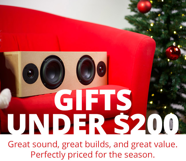 Gifts Under $200—Great sound, great builds, and great value. Perfectly priced for the season.