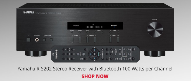 Yamaha R-S202 Stereo Receiver with Bluetooth 100 Watts per Channel SHOP NOW