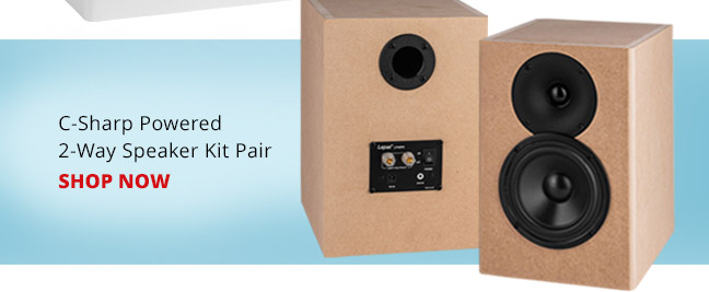C-Sharp Powered 2-Way Speaker Kit Pair. SHOP NOW