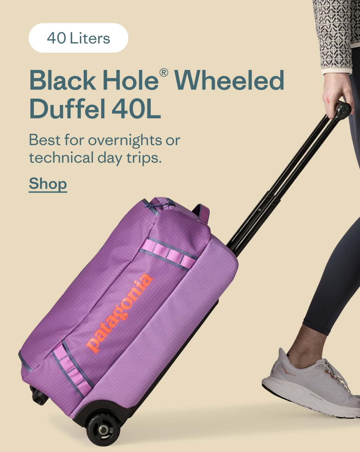 Black Hole Wheeled Duffel 40L