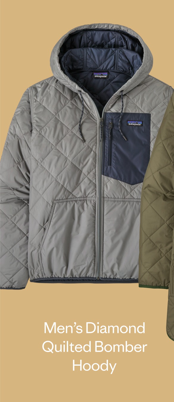 Men’s Diamond Quilted Bomber Hoody