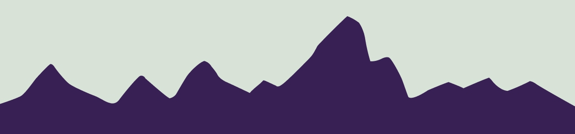 Silhouette of a mountain range.