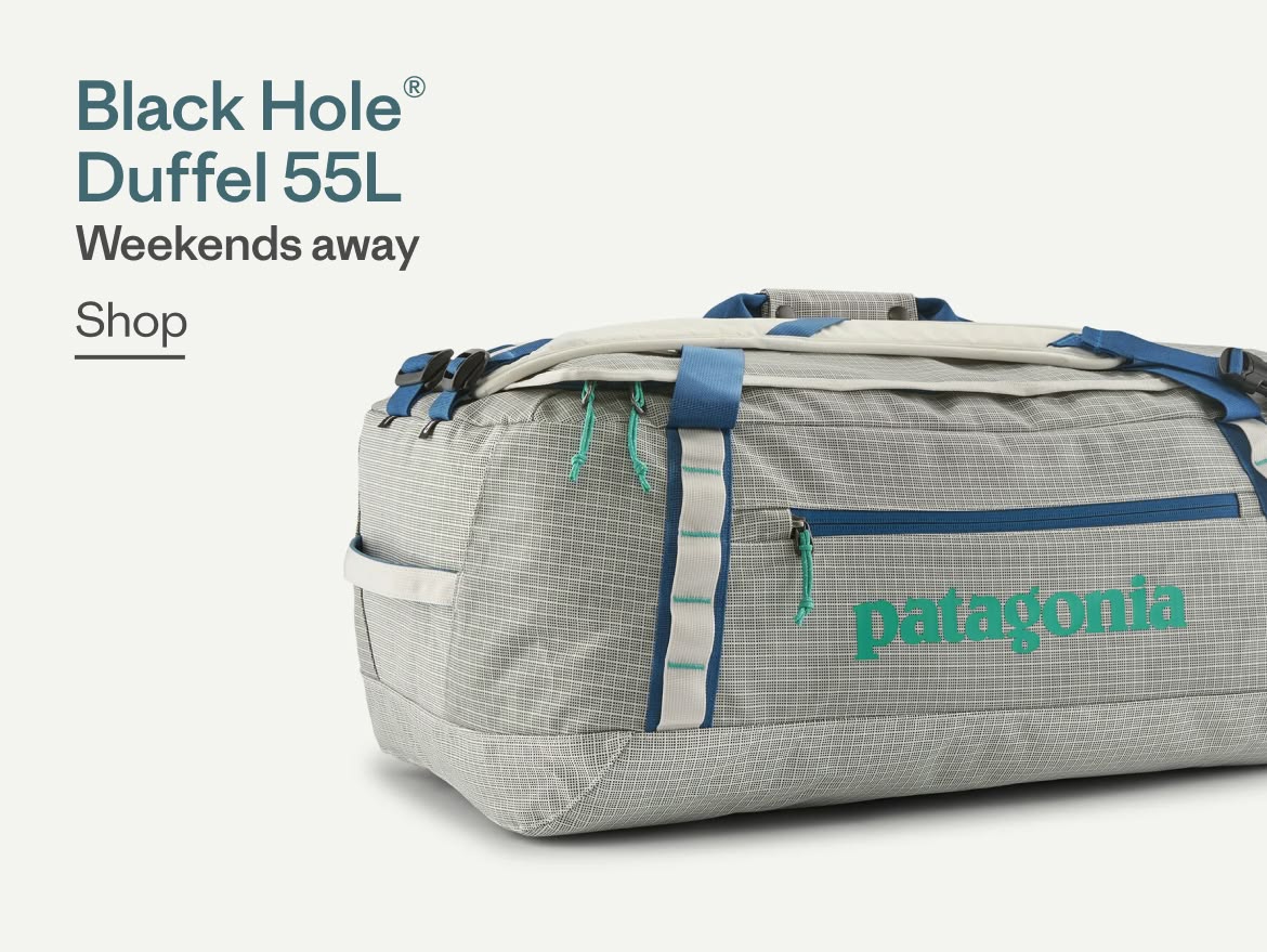 Black Hole Duffel 55L for weekends away.