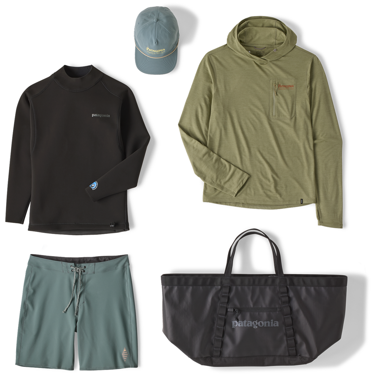 Six pieces of clothing