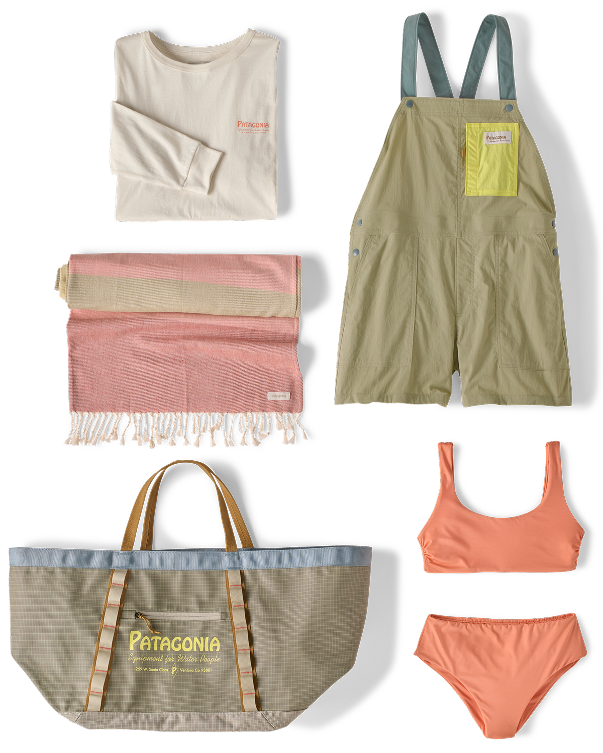 Six pieces of clothing