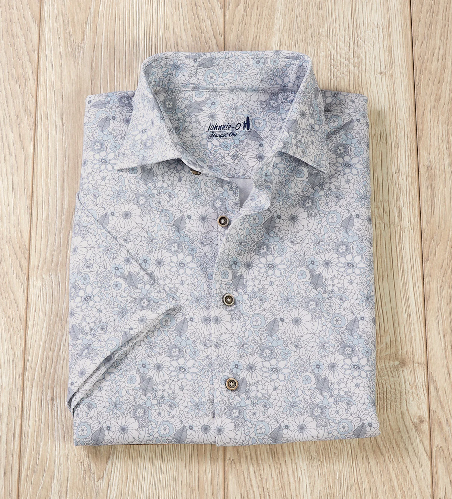 Image of Johnnie-O Kayce Floral Jersey Knit Shirt