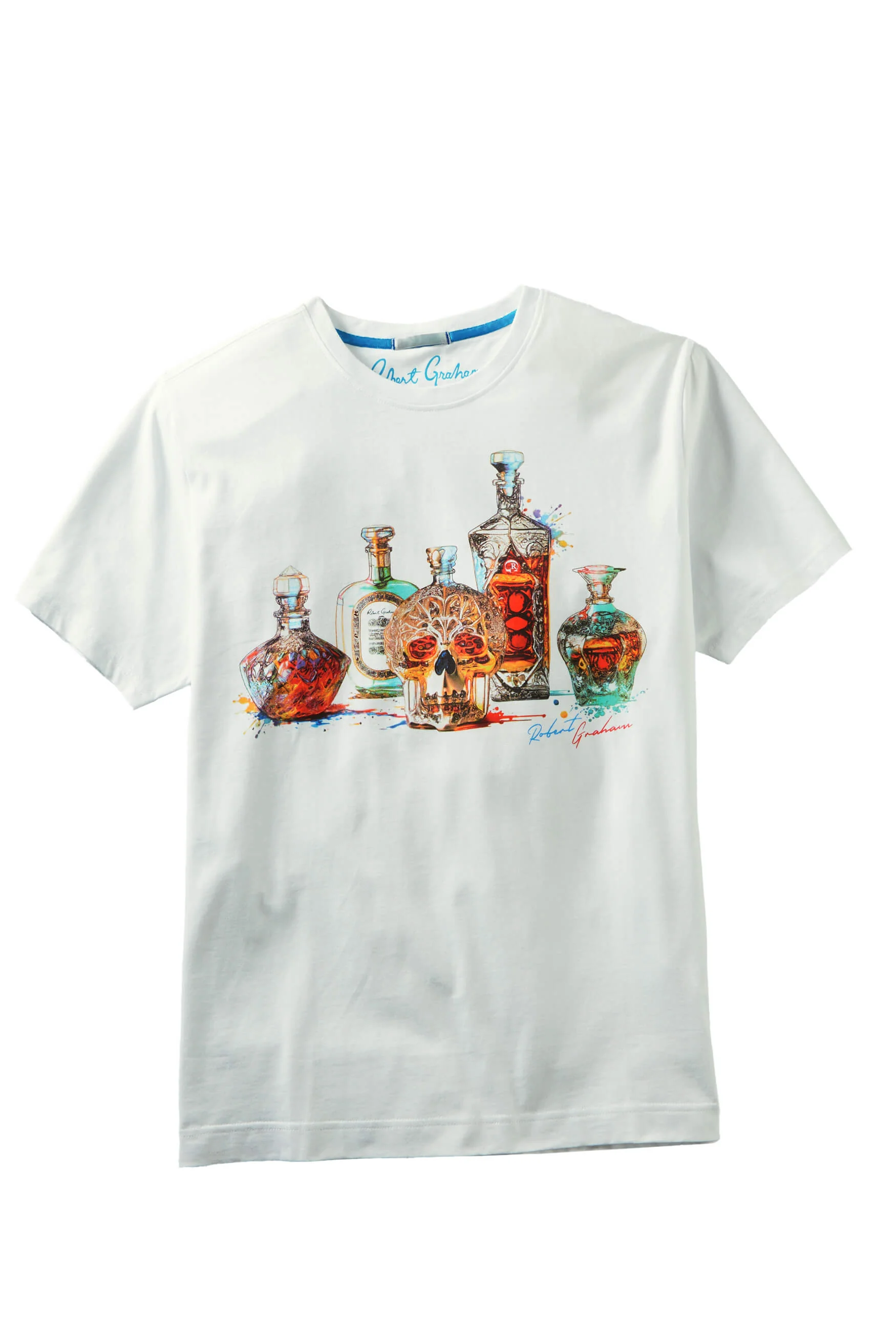 Image of Robert Graham Short Sleeve Liquid Skull T-Shirt