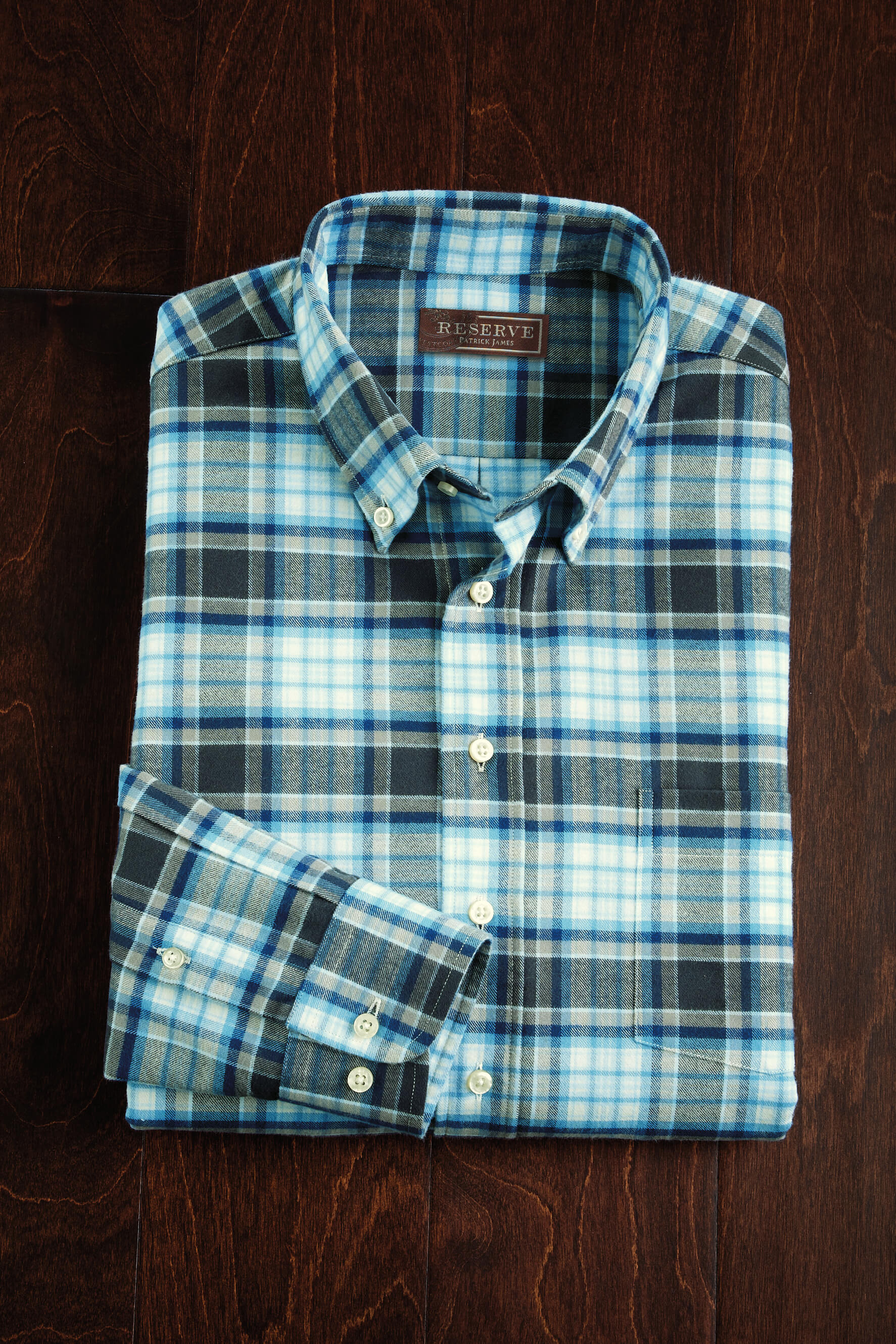 Image of Reserve Long Sleeve Button Down Plaid Flannel Shirt