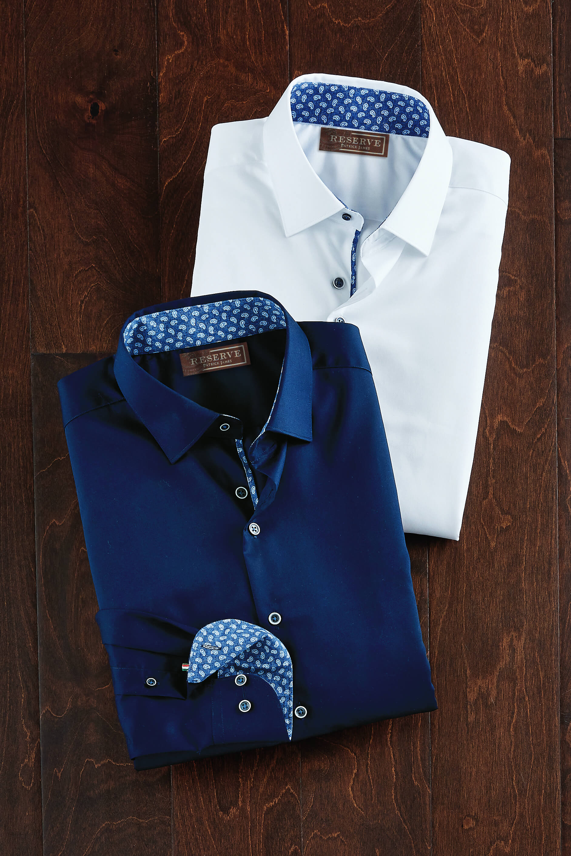 Image of Reserve Long Sleeve Solid With Trim Shirt