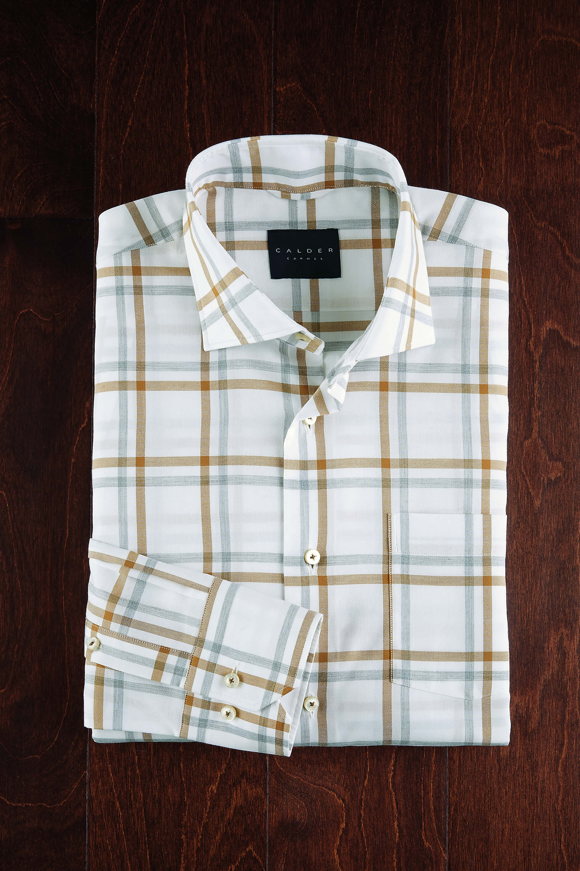 Image of Calder Long Sleeve Exploded Windowpane Shirt