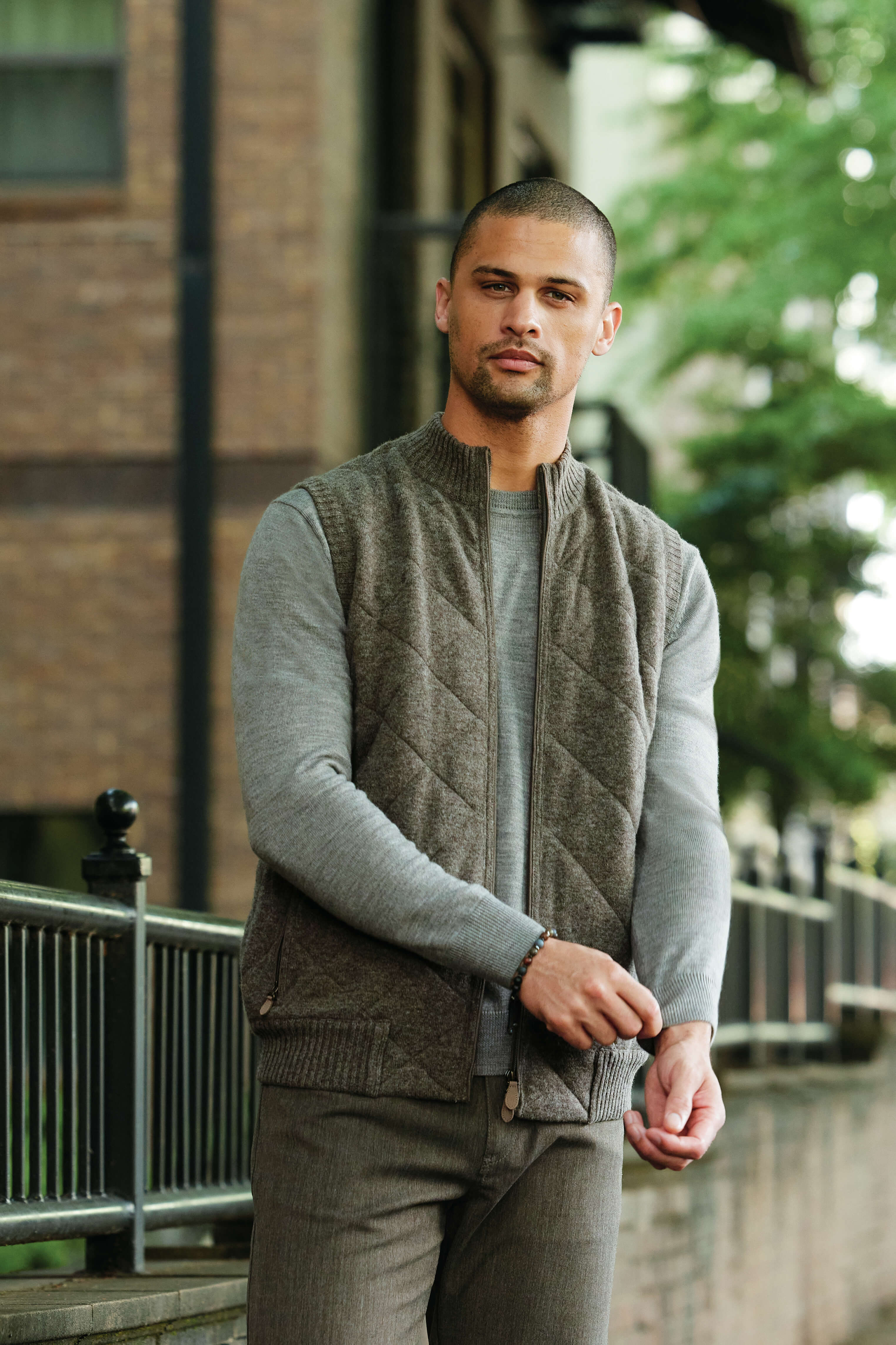 Image of Patrick James Quilted Zip Vest