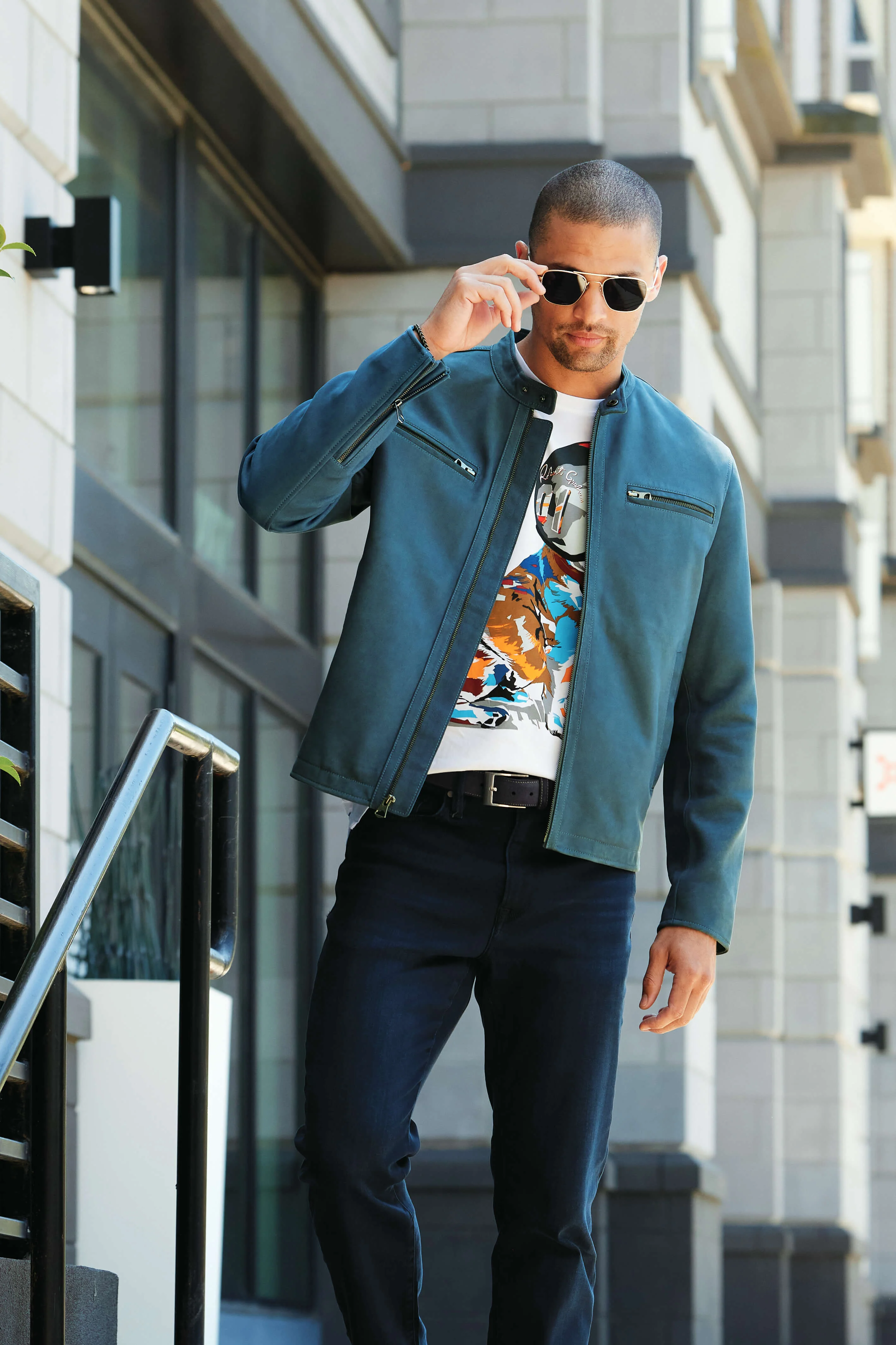 Image of Robert Graham Artino Reace Suede Moto Jacket
