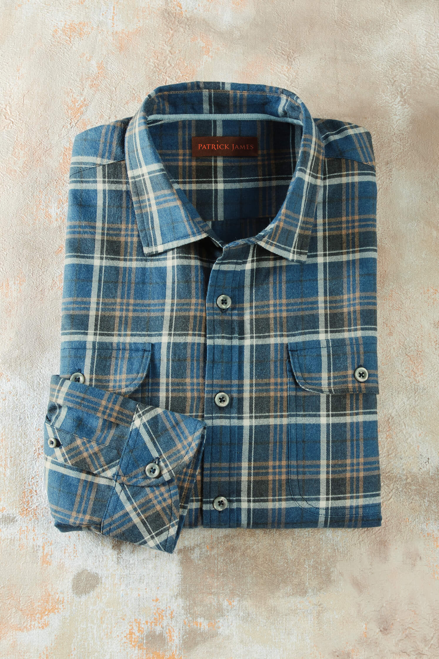 Image of Patrick James Long Sleeve Creston 2 Pocket Flannel Shirt