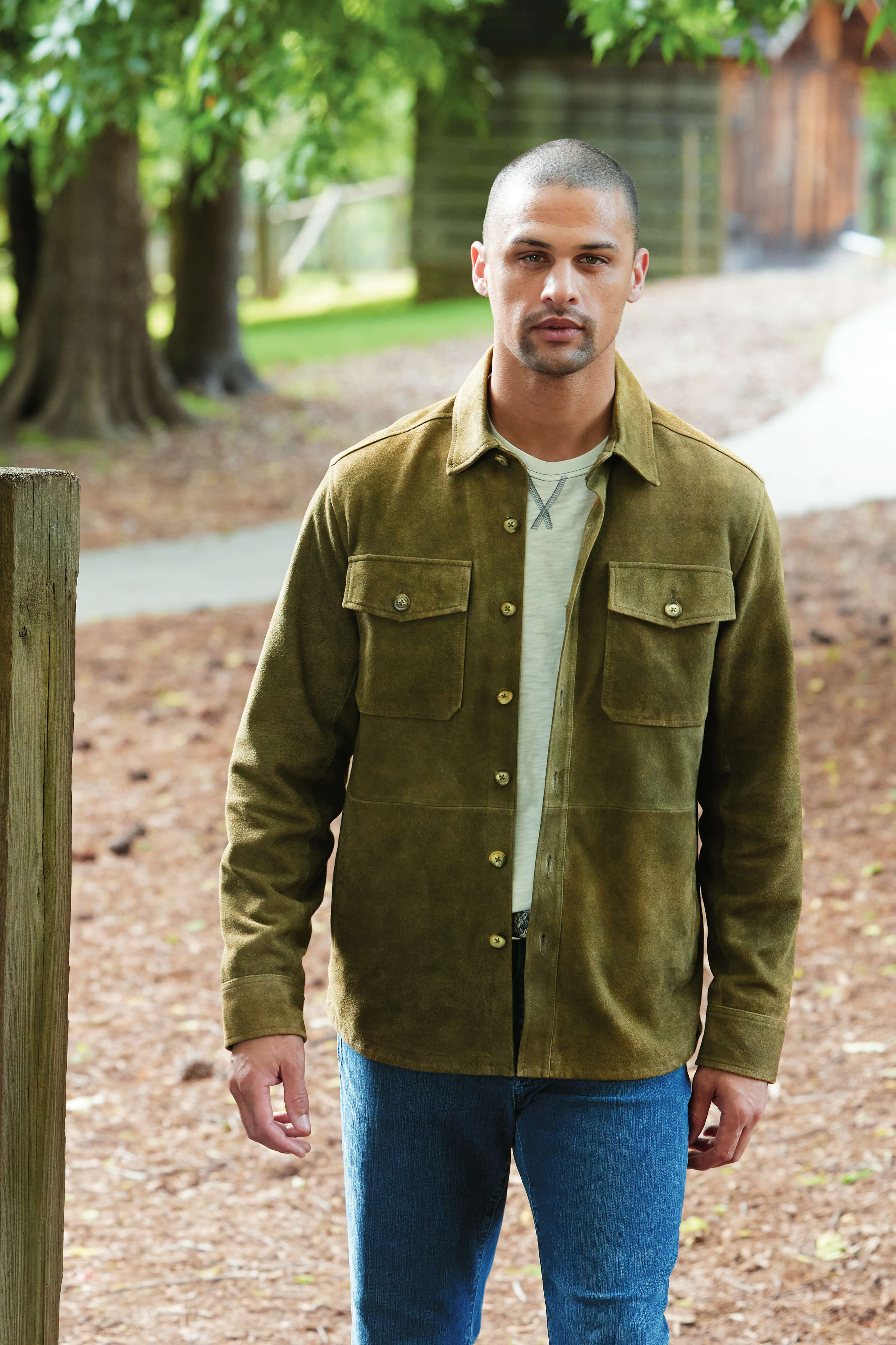 Image of Robert Graham Manzo Suede Field Jacket