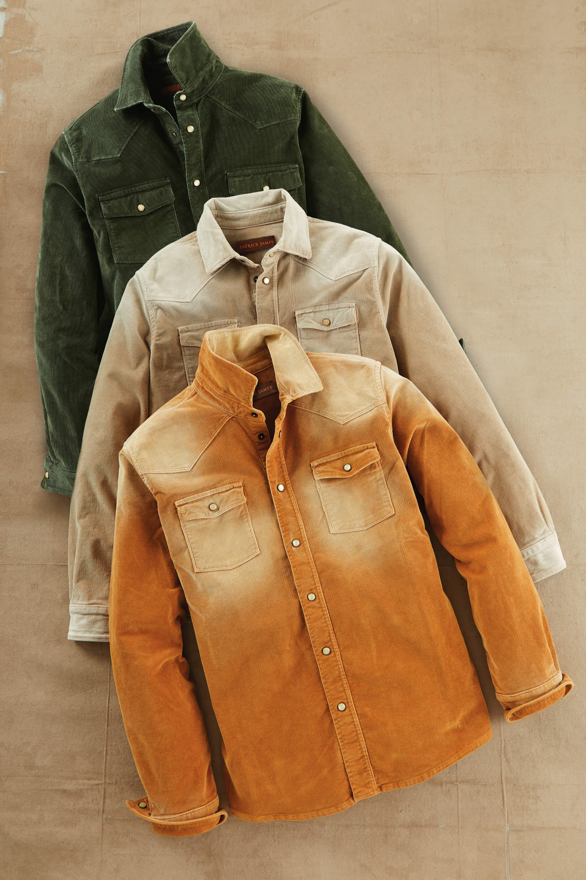 Image of Patrick James Long Sleeve Snap Button Cord Shirt