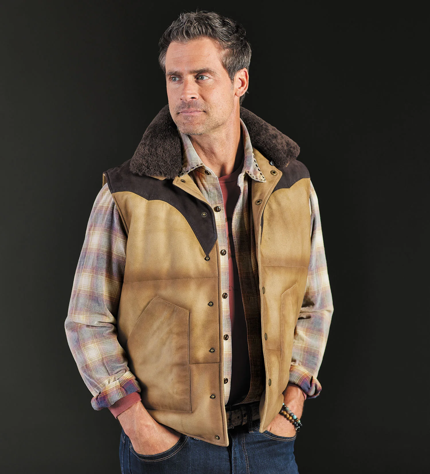 Image of Patrick James Jayce Suede Vest