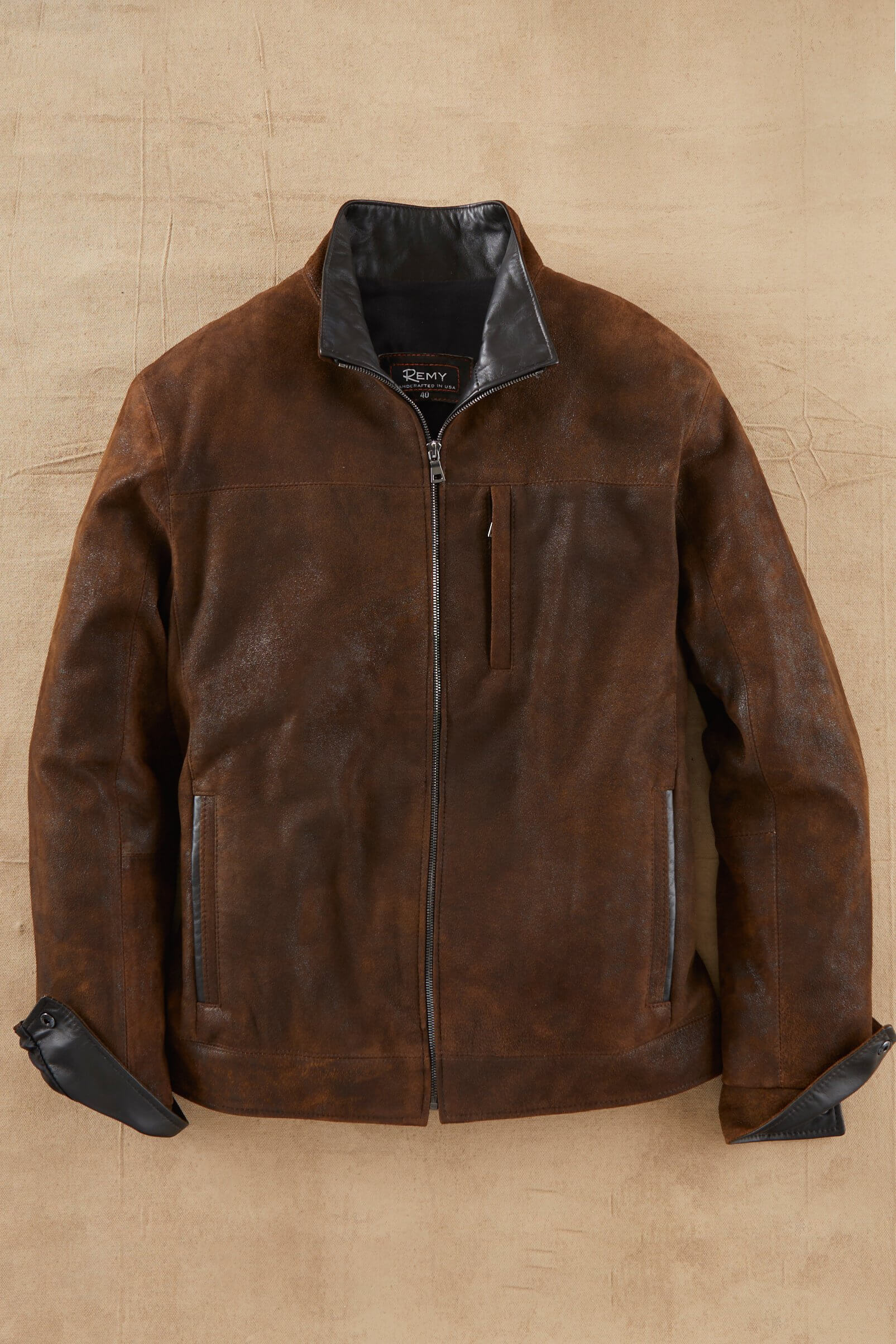 Image of Remy Vertical Chest Zip Pock Texture Jacket