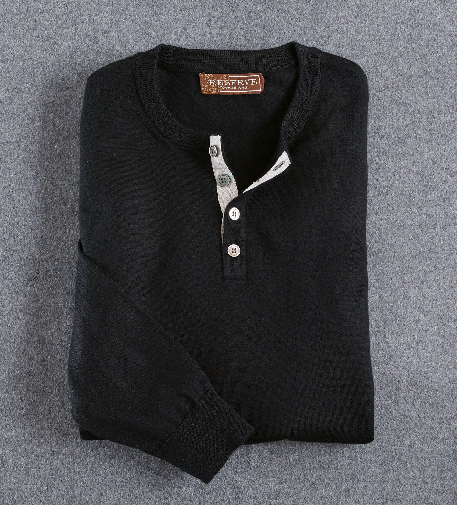 Image of Reserve Cashmere Henley Sweater