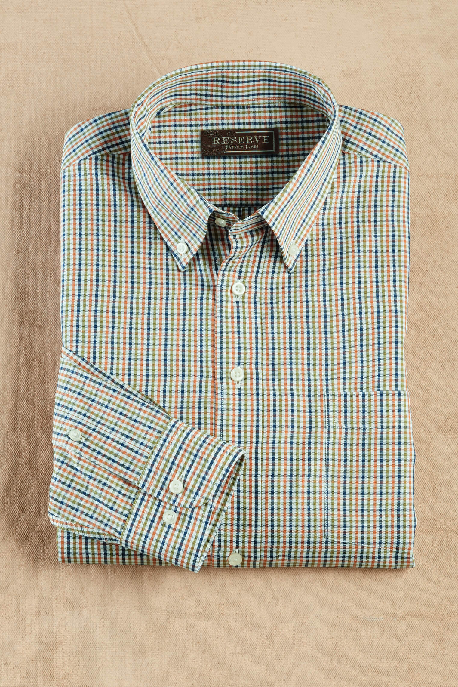 Image of Reserve Long Sleeve Button Down Mini Check Shirt