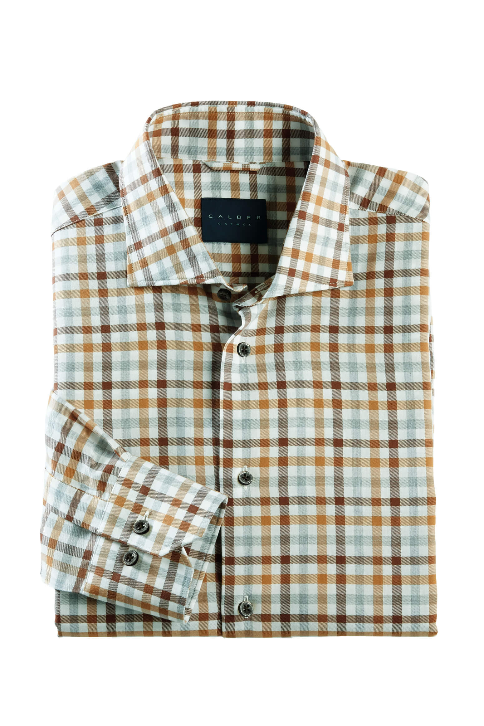 Image of Calder Long Sleeve Multi Gingham Twill Shirt