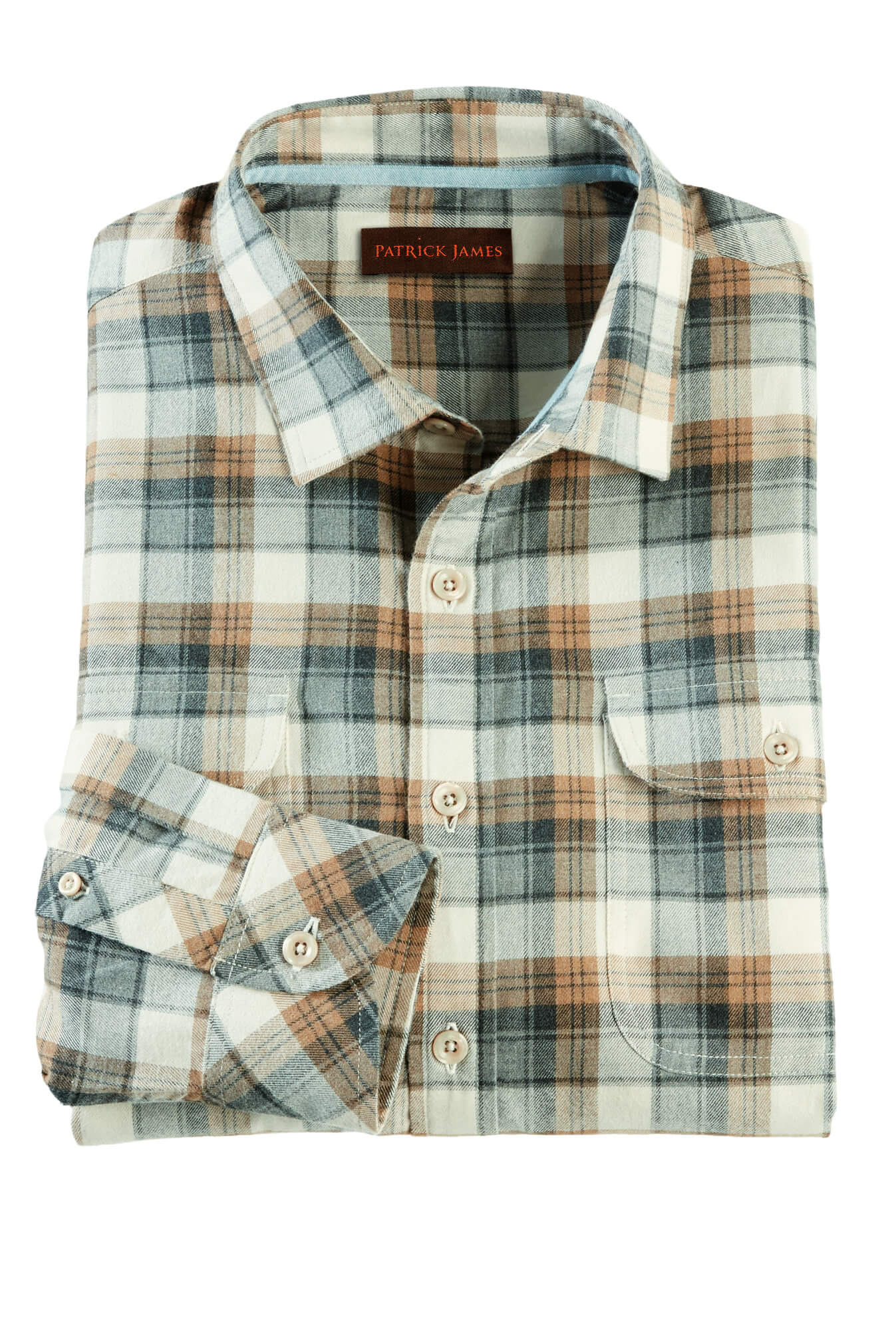 Image of Patrick James Long Sleeve Lenox 2 Pocket Flannel Shirt