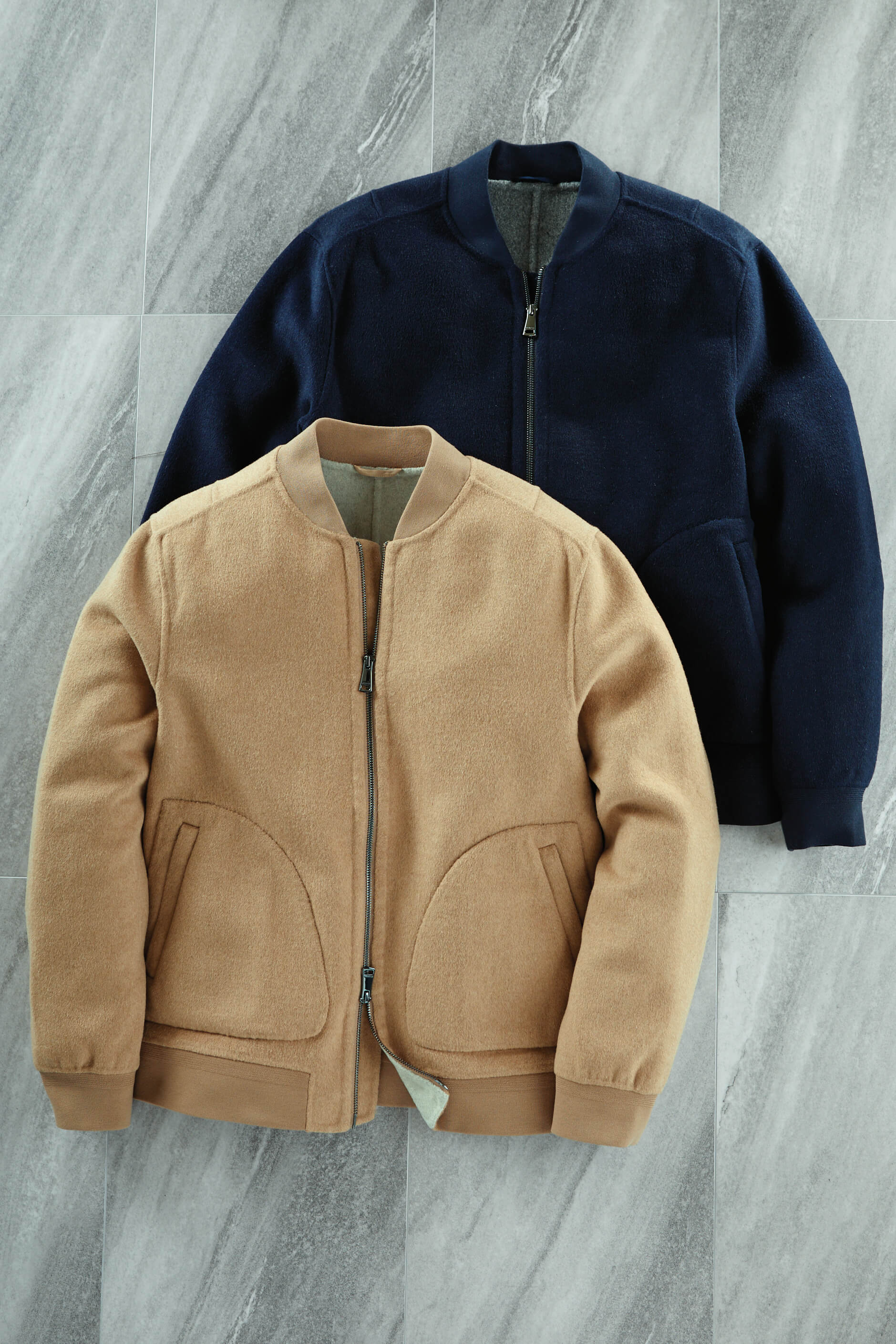 Image of Bugatchi Bonded Wool Blend Baseball Jacket