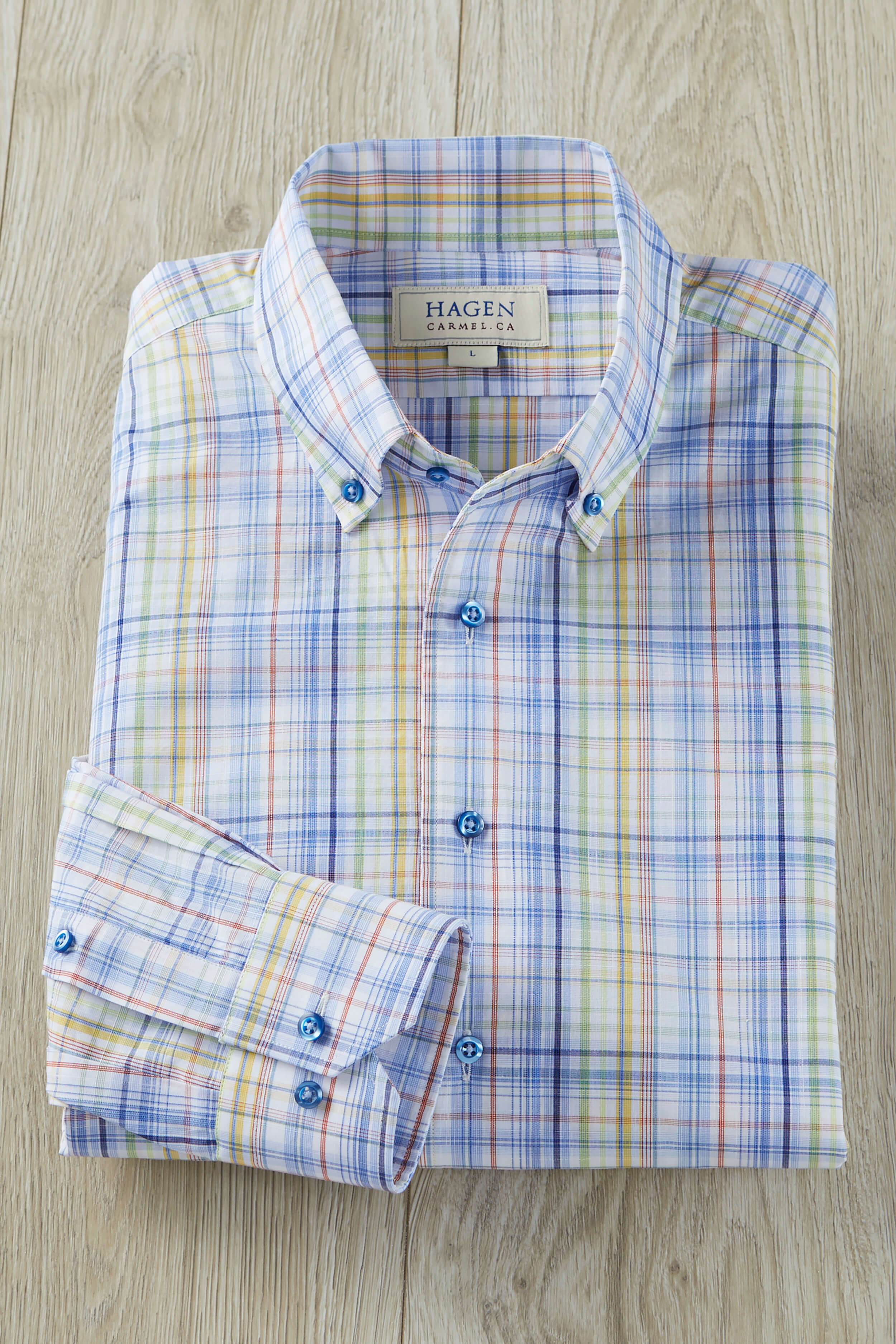 Image of Hagen Long Sleeve Button Down Plaid Shirt