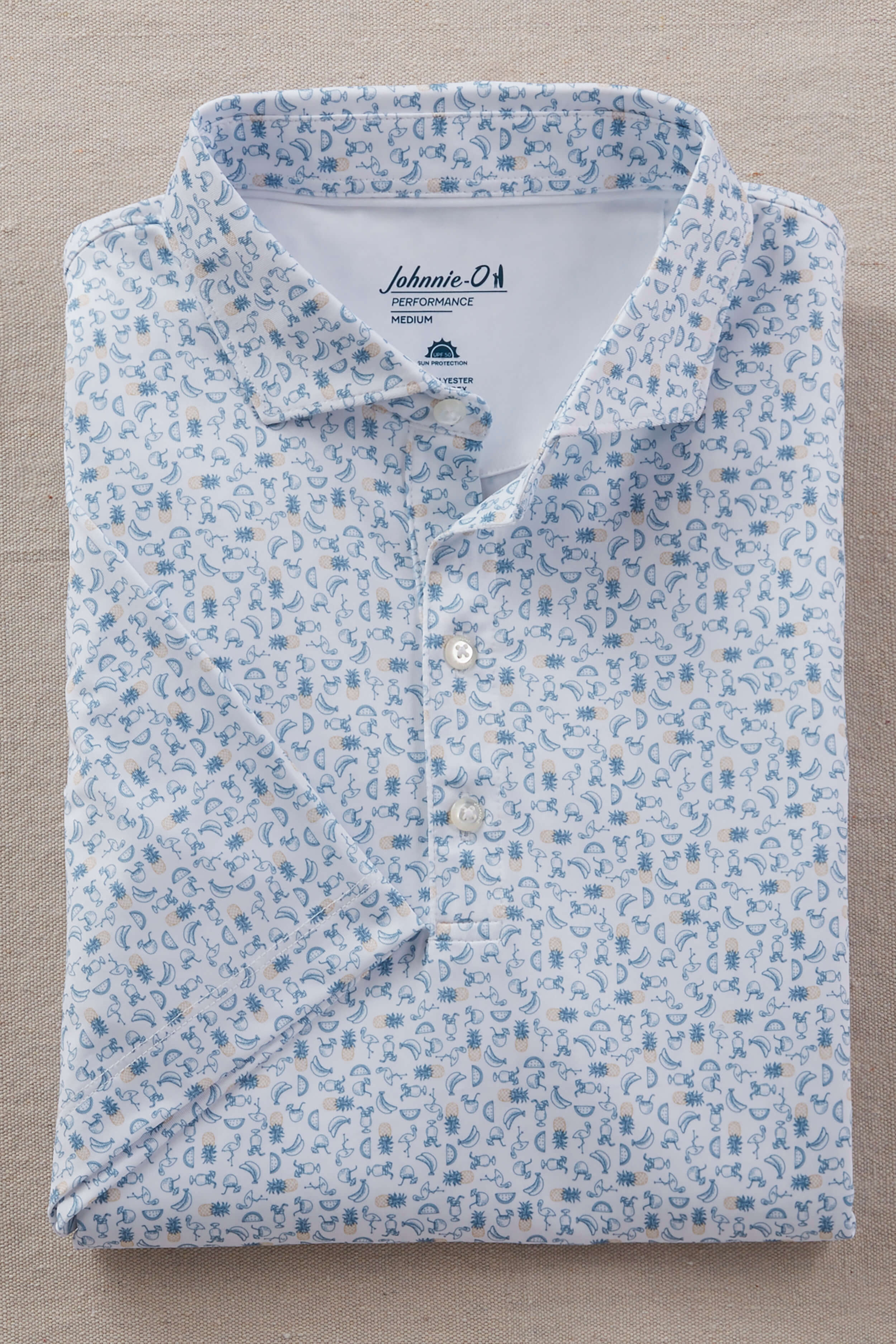 Image of Johnny-O Short Sleeve Cabana Bar Performance Polo