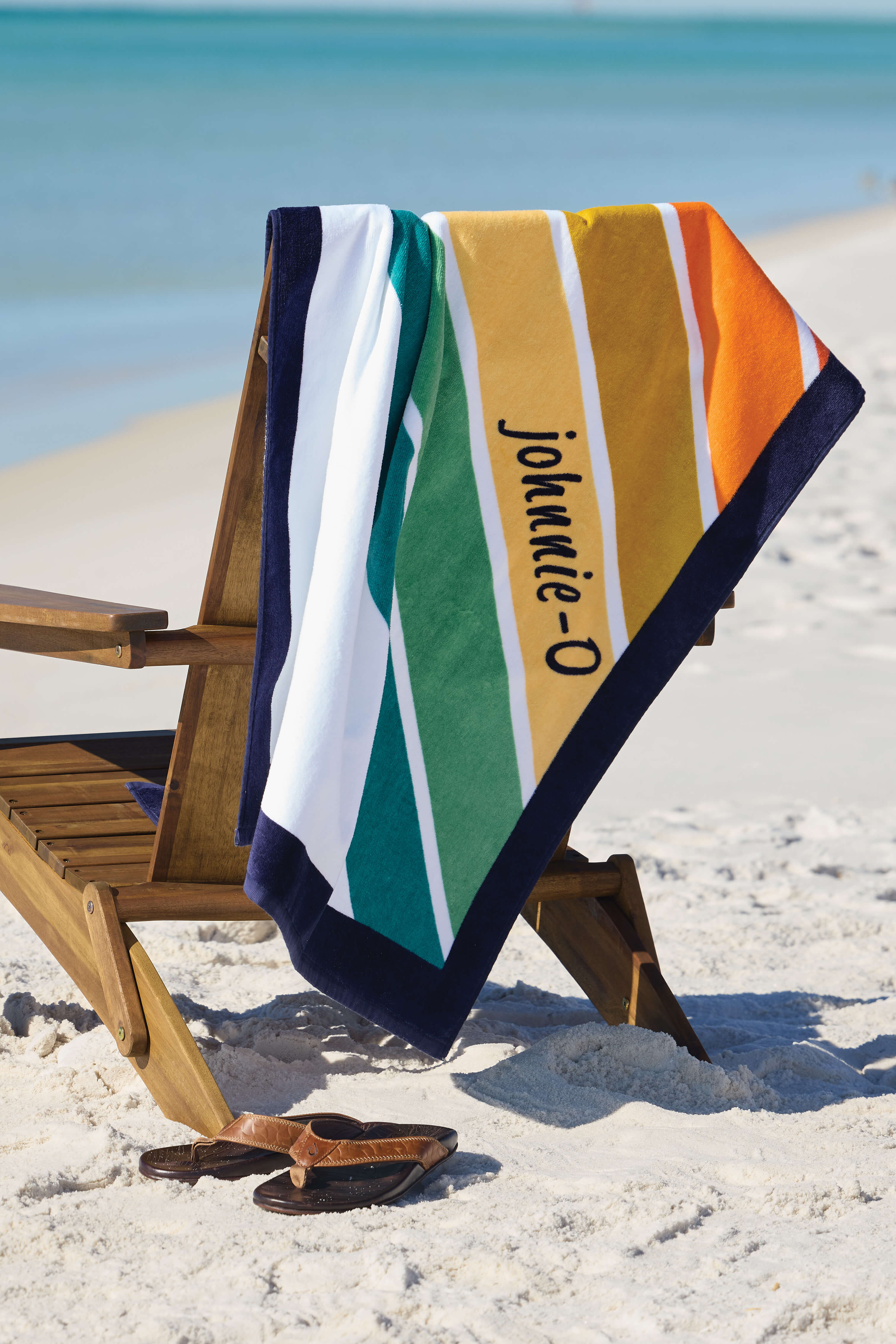 Image of Johnny-O Retro Stripe Beach Towel