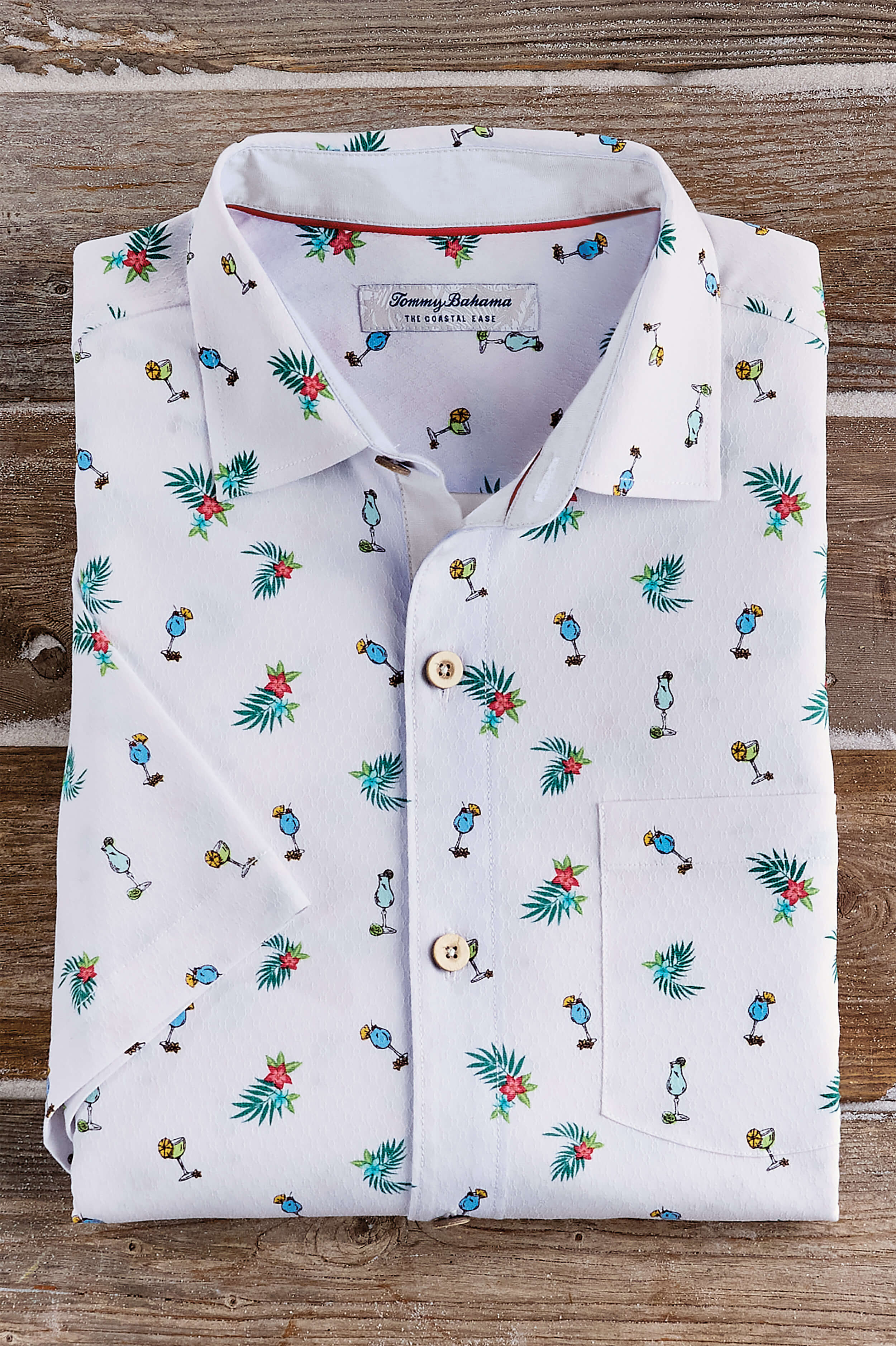 Image of Tommy Bahama Short Sleeve Coastal Ease Fiesta Fizz Shirt