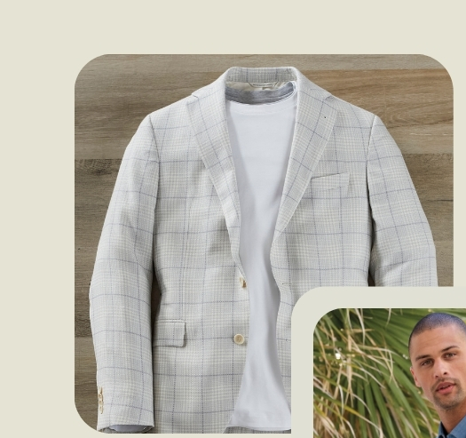 Vent Plaid Sport Coat