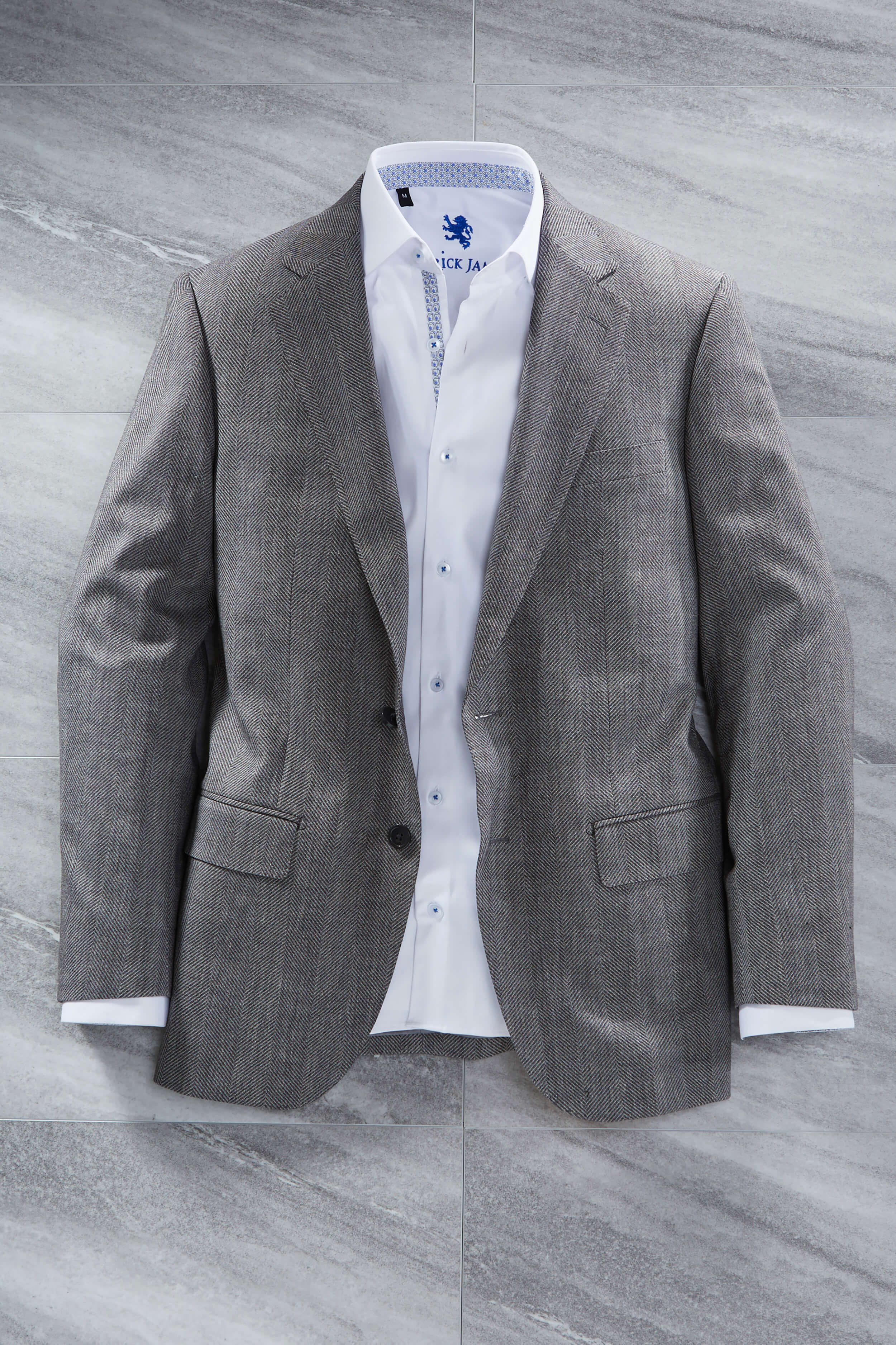 Image of Patrick James 2 Button Side Vent Herringbone Sport Coat