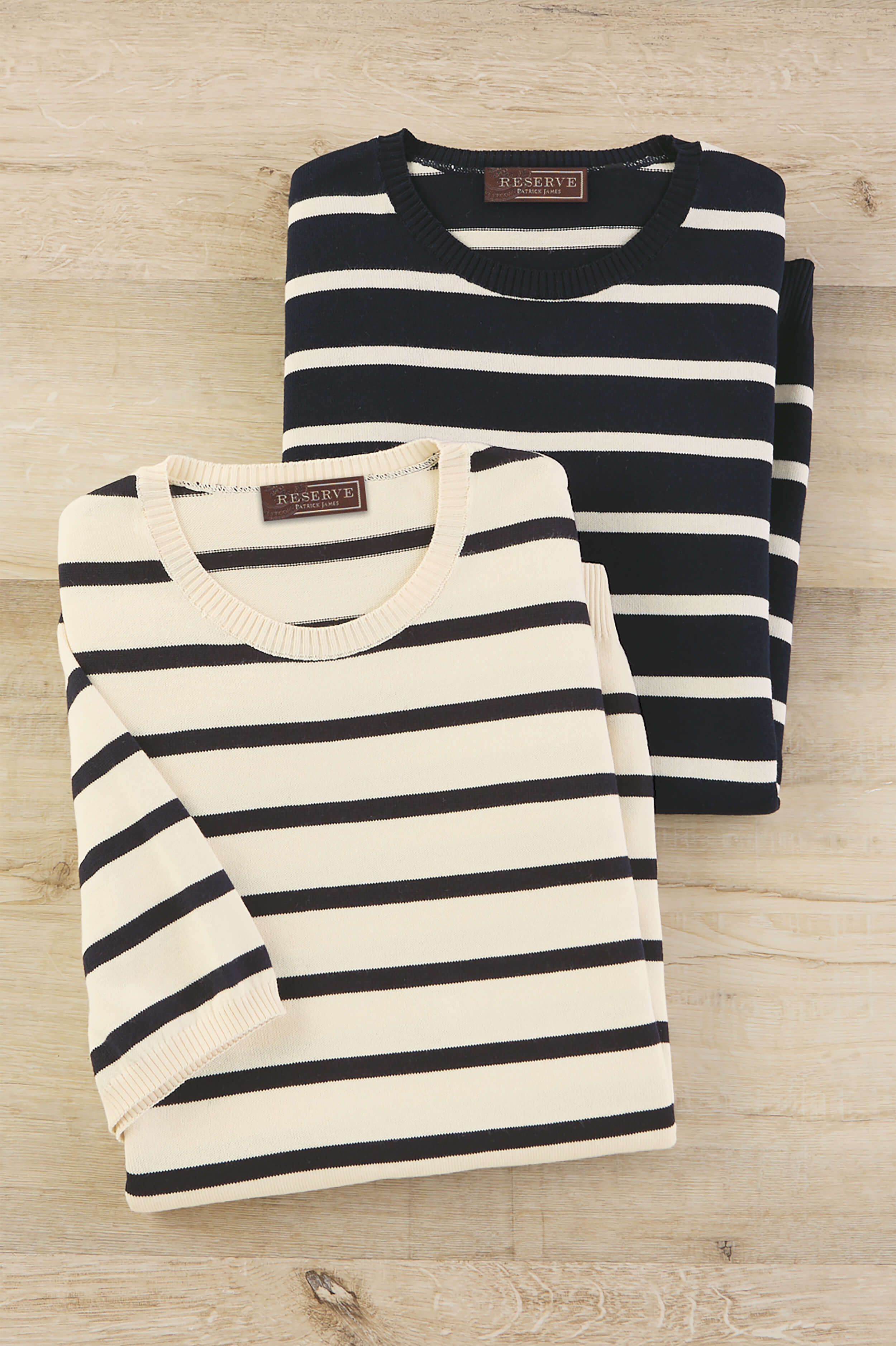 Image of Short Sleeve Nautical Stripe Crew Shirt