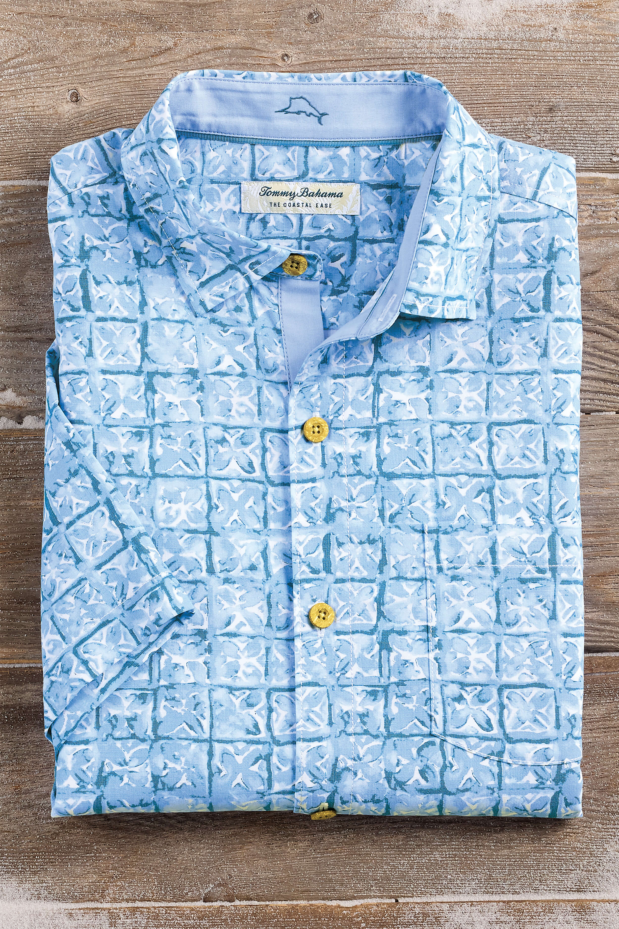 Image of Short Sleeve Coastal Carrico Tiles Shirt