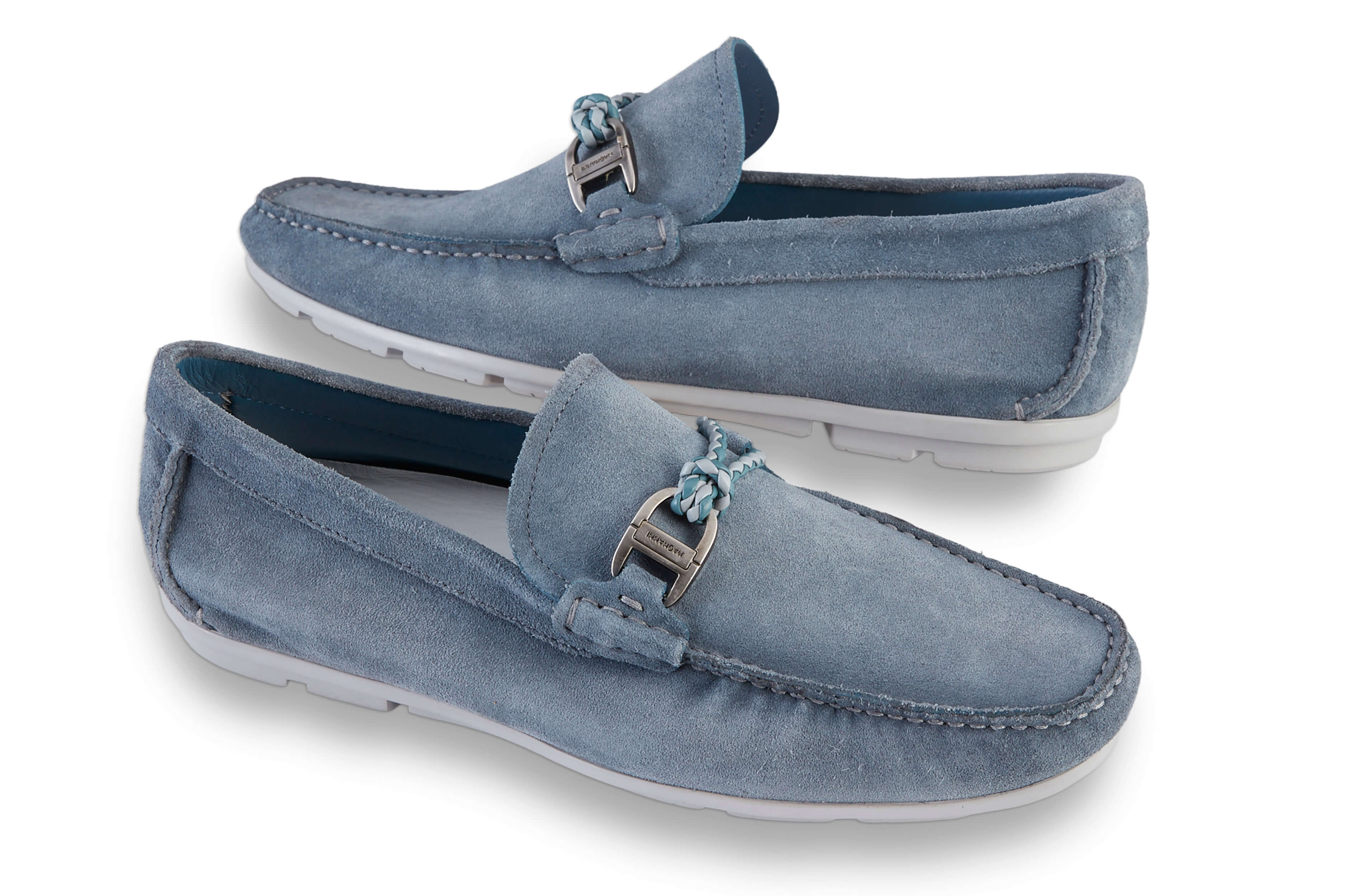 Image of Magnanni Monterey Braid Bit Suede Shoe