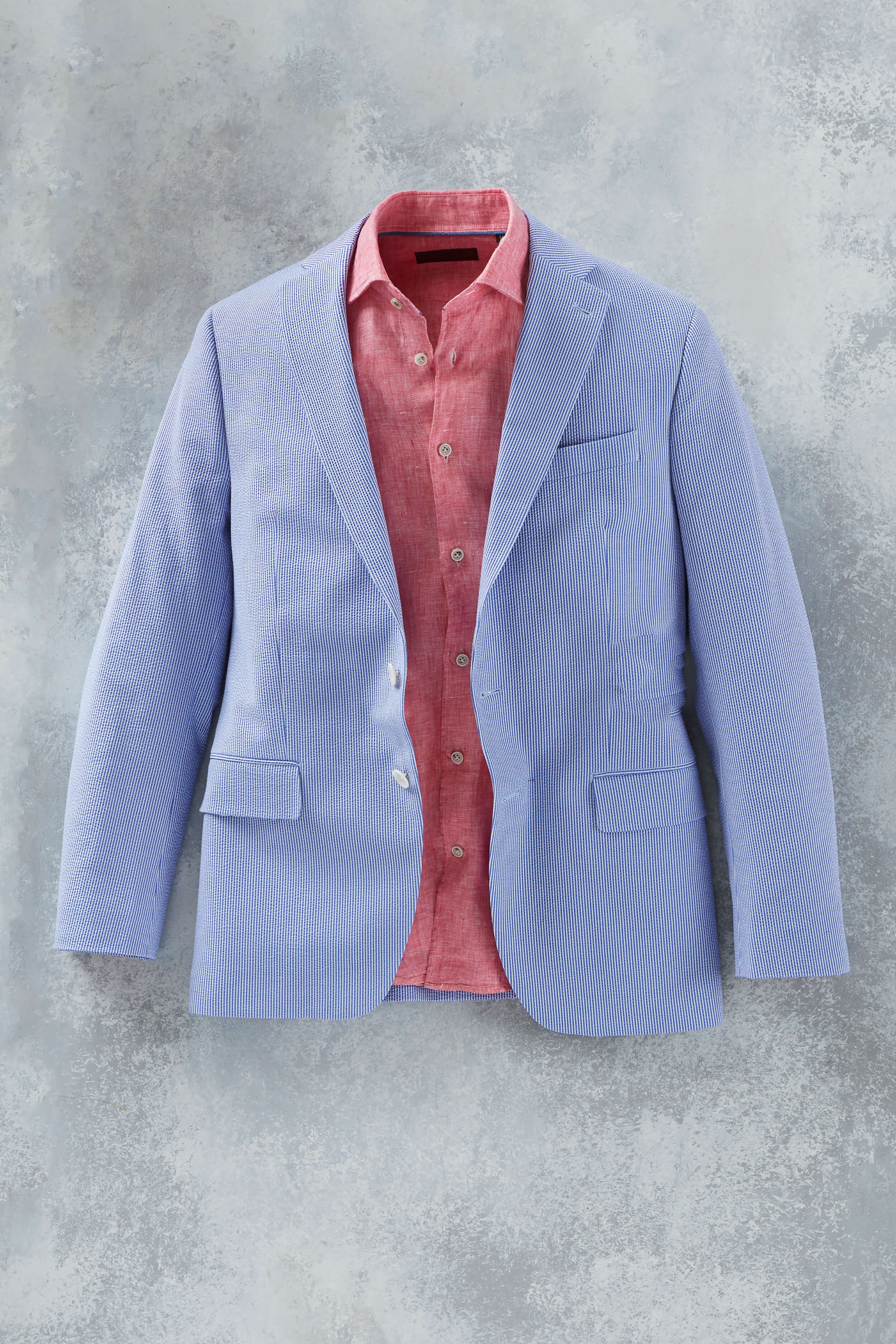 Image of 2 Button Italian Seersucker Sport Coat