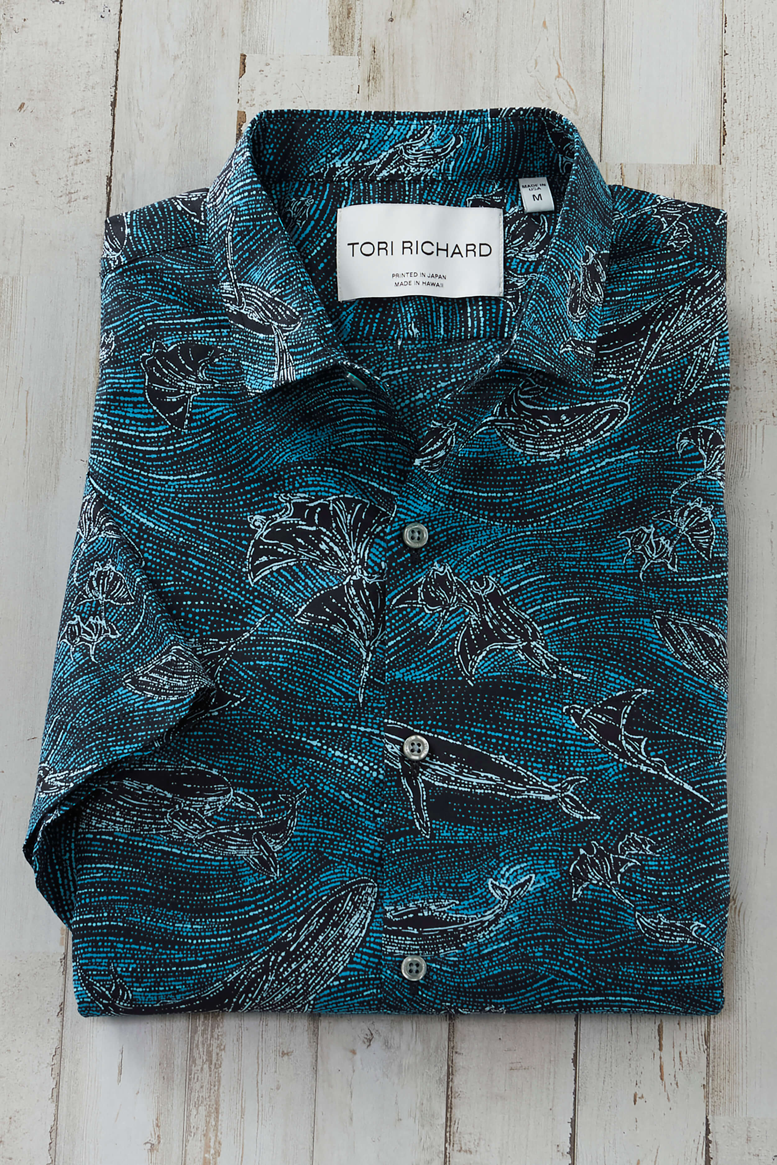 Image of Tori Richard Short Sleeve Sealestial Lawn Camp Shirt