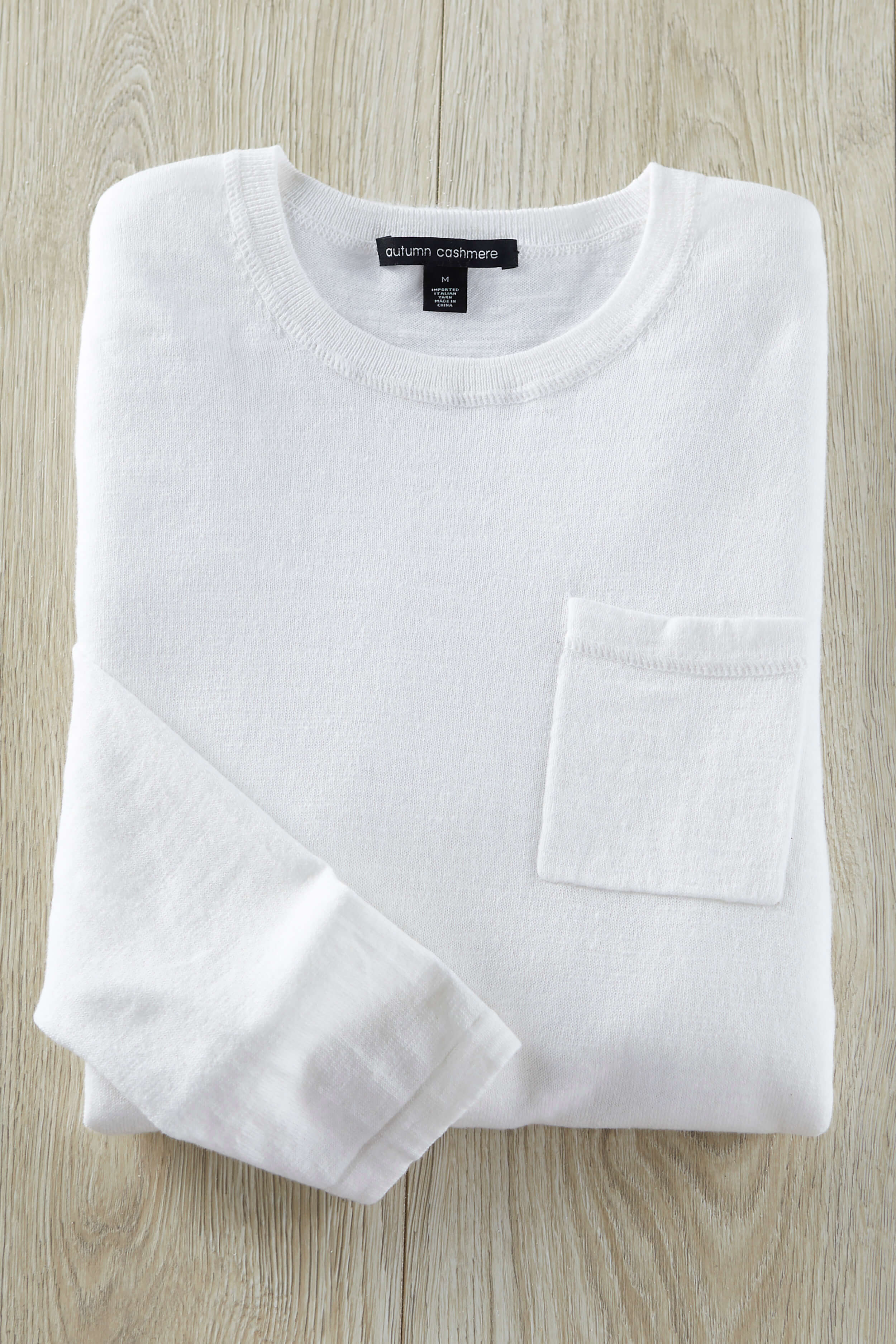 Image of Patrick James Long Sleeve Slub Pocket Crew Sweater