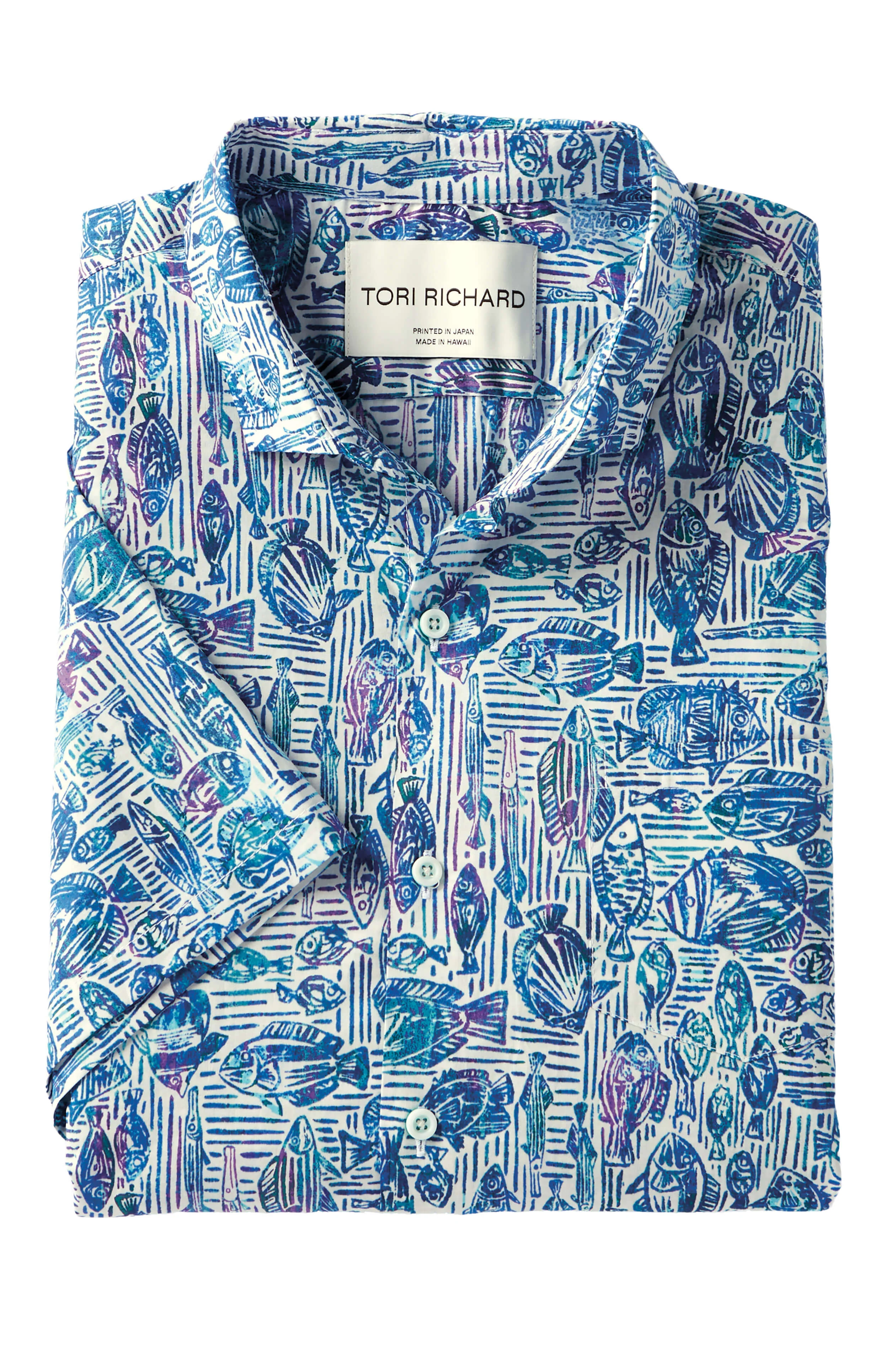 Image of Tori Richard Bountiful Fish Lawn Shirt