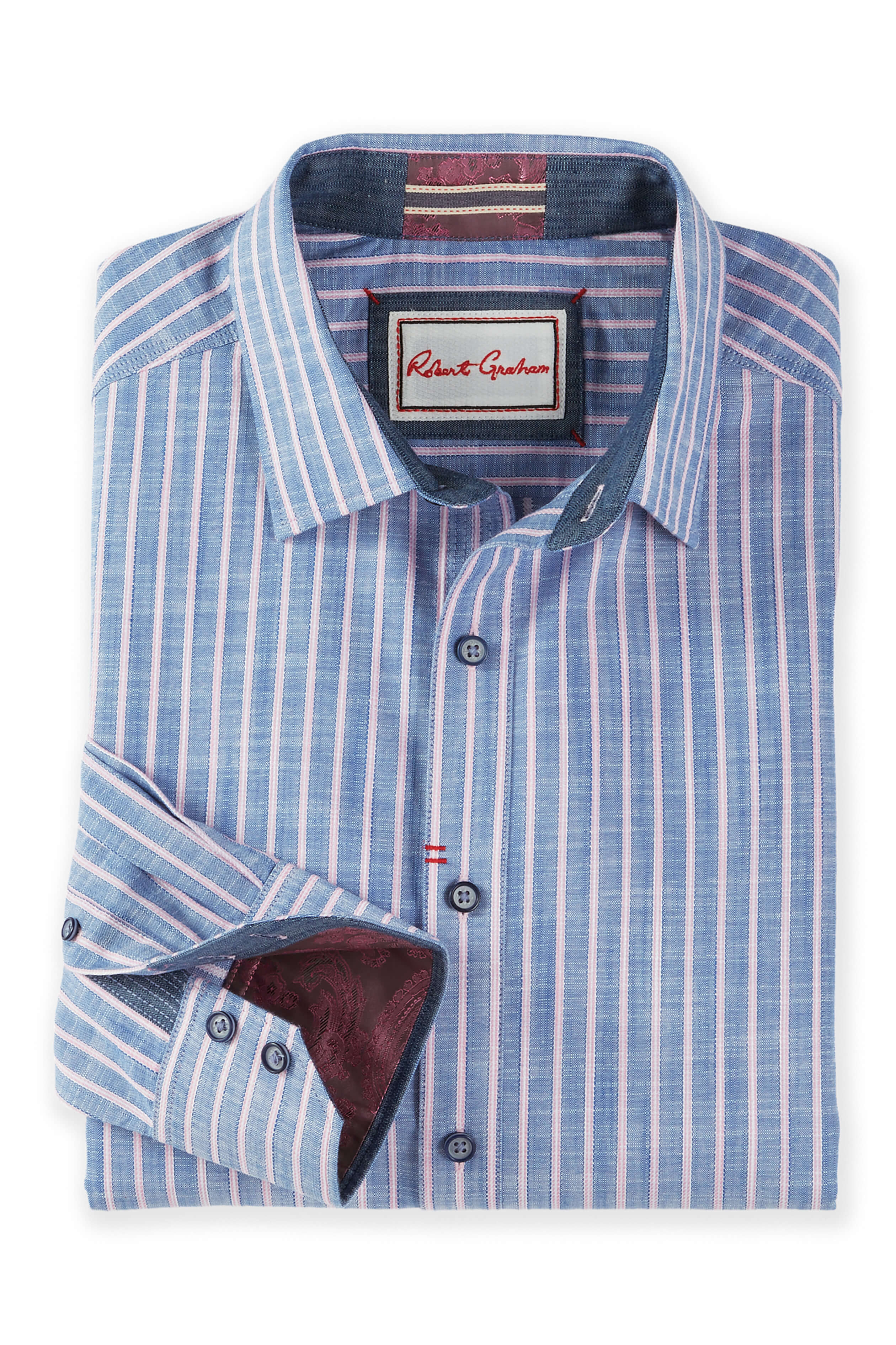 Image of Robert Graham Long Sleeve Fardella Stripe Shirt