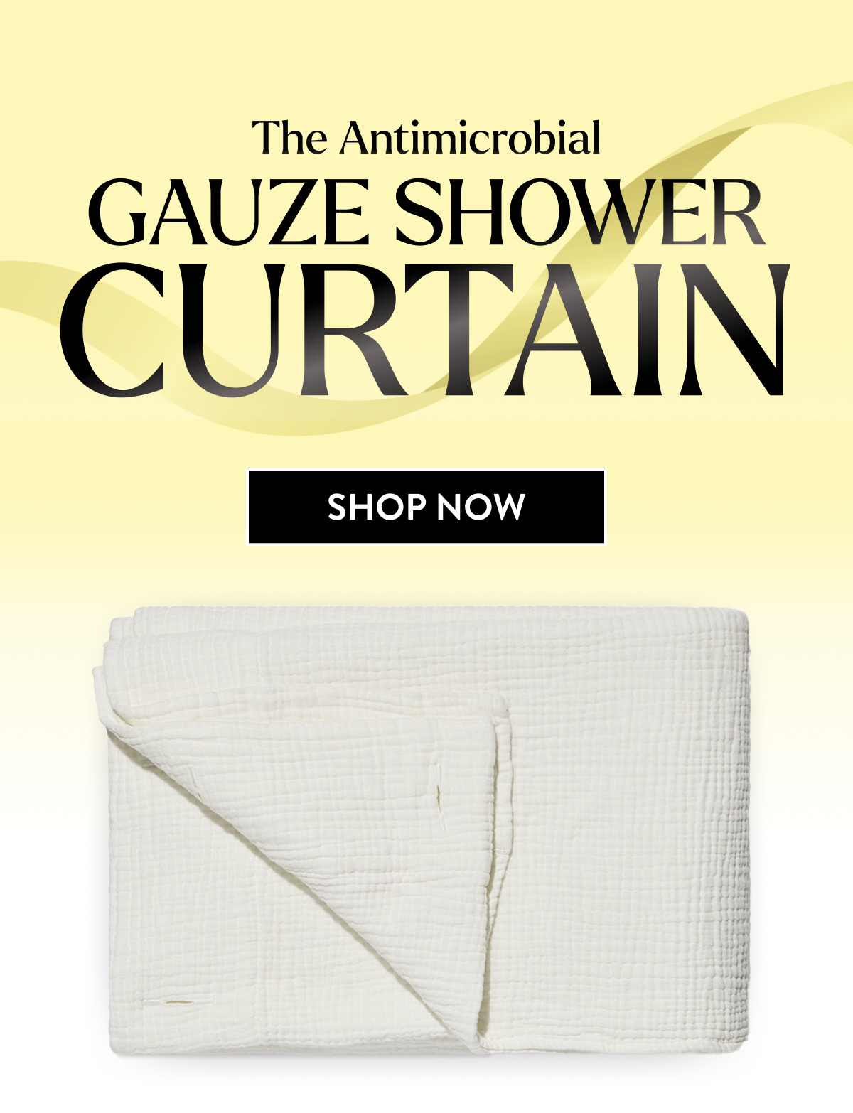 The Antimicrobial Gauze Shower Curtain | Shop Now 