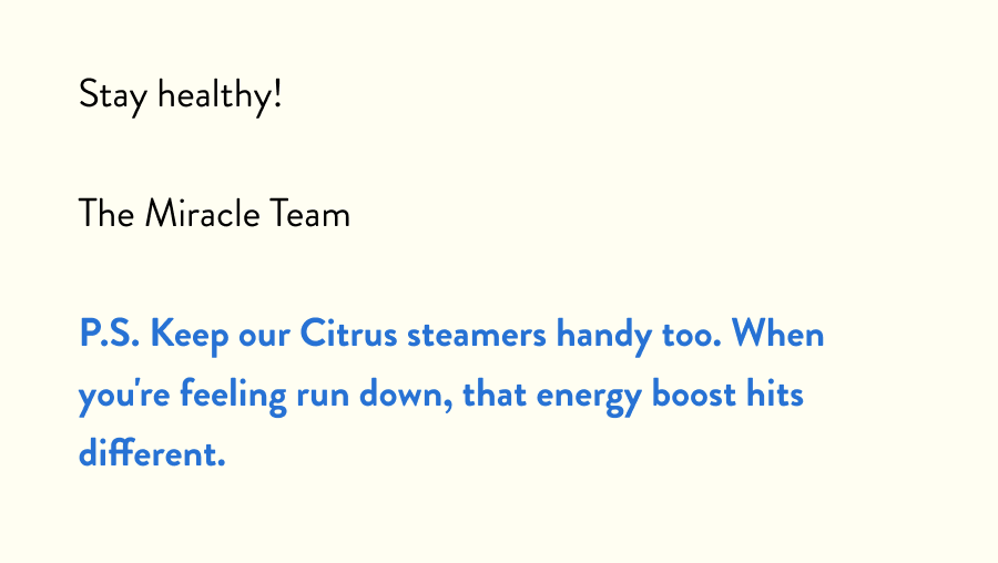 Stay Healthy| The Miracle Team