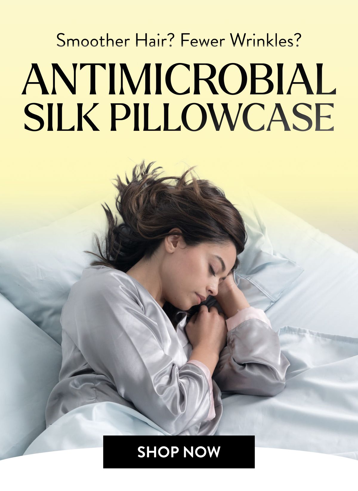 Smoother Hair? Fewer Wrinkles?  Antimicrobial Silk Pillowcase  | Shop Now