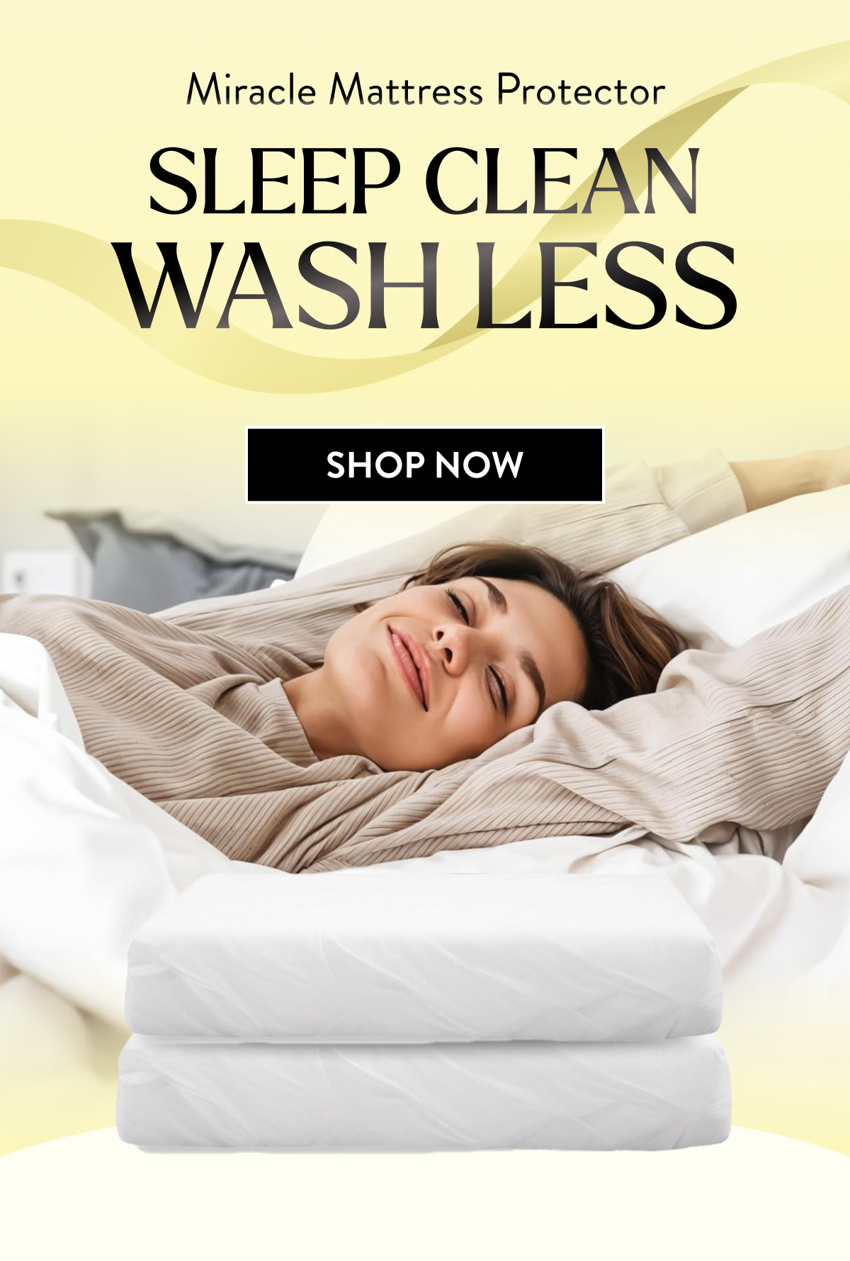 Miracle Mattress Protector Sleep Clean, Wash Less