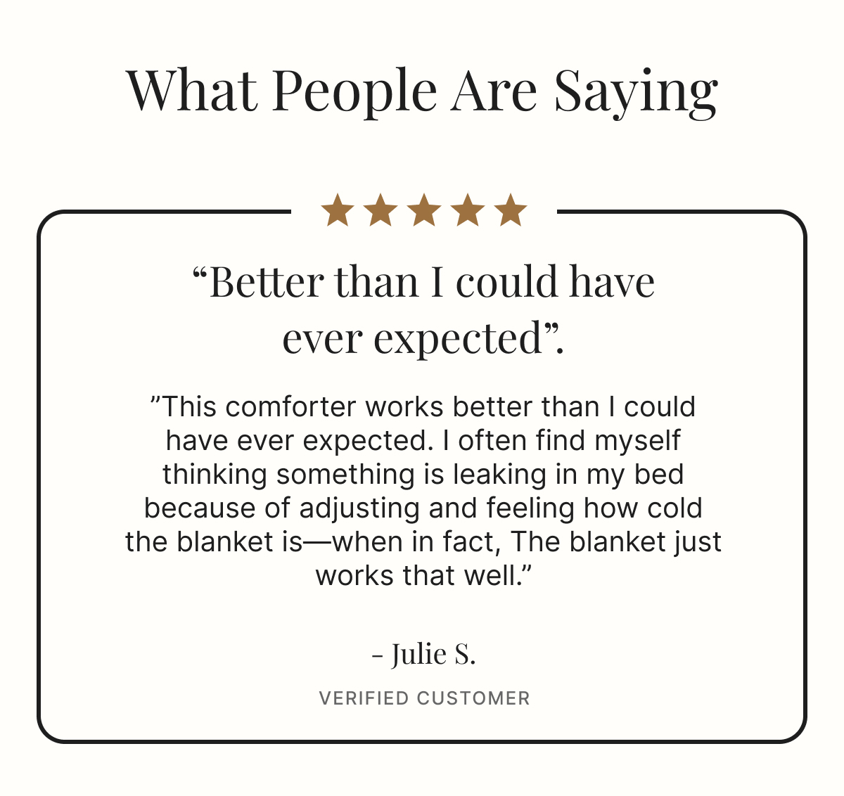 What People Are Saying
