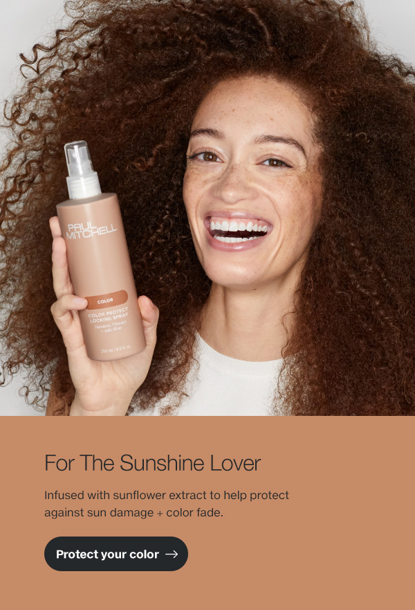 Infused with sunflower extract to help protect against sun damage + color fade.