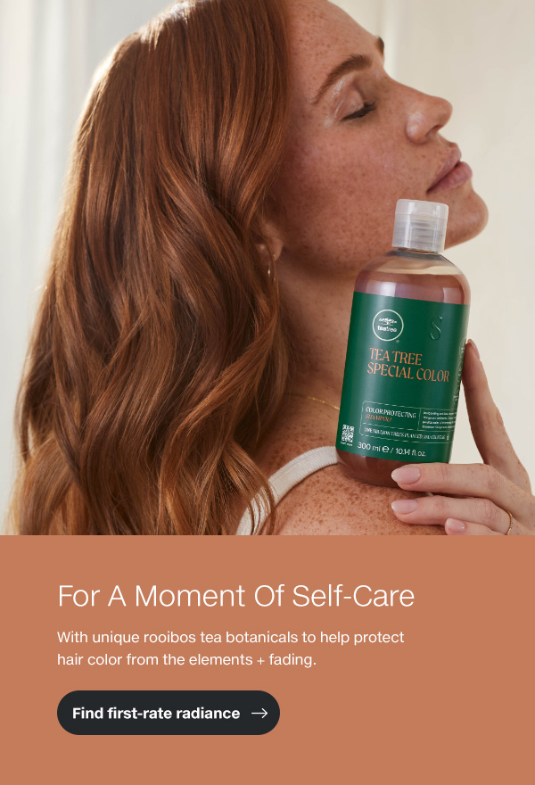 With unique rooibos tea botanicals to help protect hair color from the elements + fading.