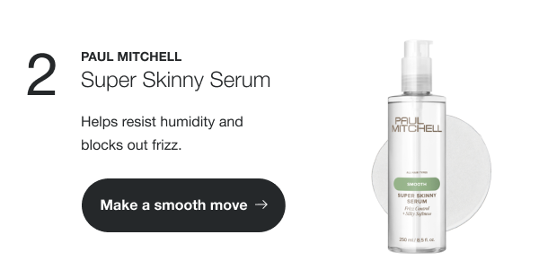 Paul Mitchell Super Skinny Serum. Helps resist humidity and blocks out frizz.